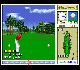 New 3D Golf Simulation: Harukanaru Augusta screenshot 3 for Super Famicom